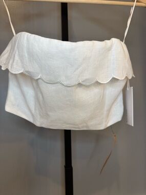 Reformation Lizzi Linen Top White NWT Size 6